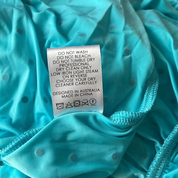 Alex Perry Crystal Embellished Ruched Jersey Long Sleeve Blue Mini Dress Sz 4 - Picture 15 of 15